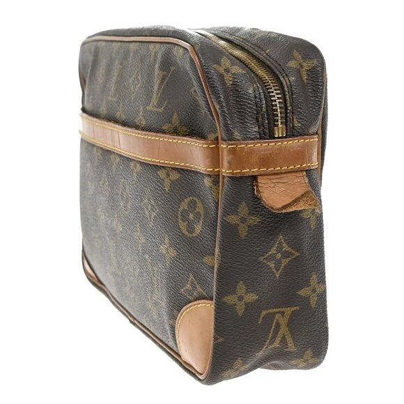 LOUIS VUITTON Compiegne 28 Clutch Bag Monogram Leather Brown GHW M51845 67EF134 - Picture 2 of 16